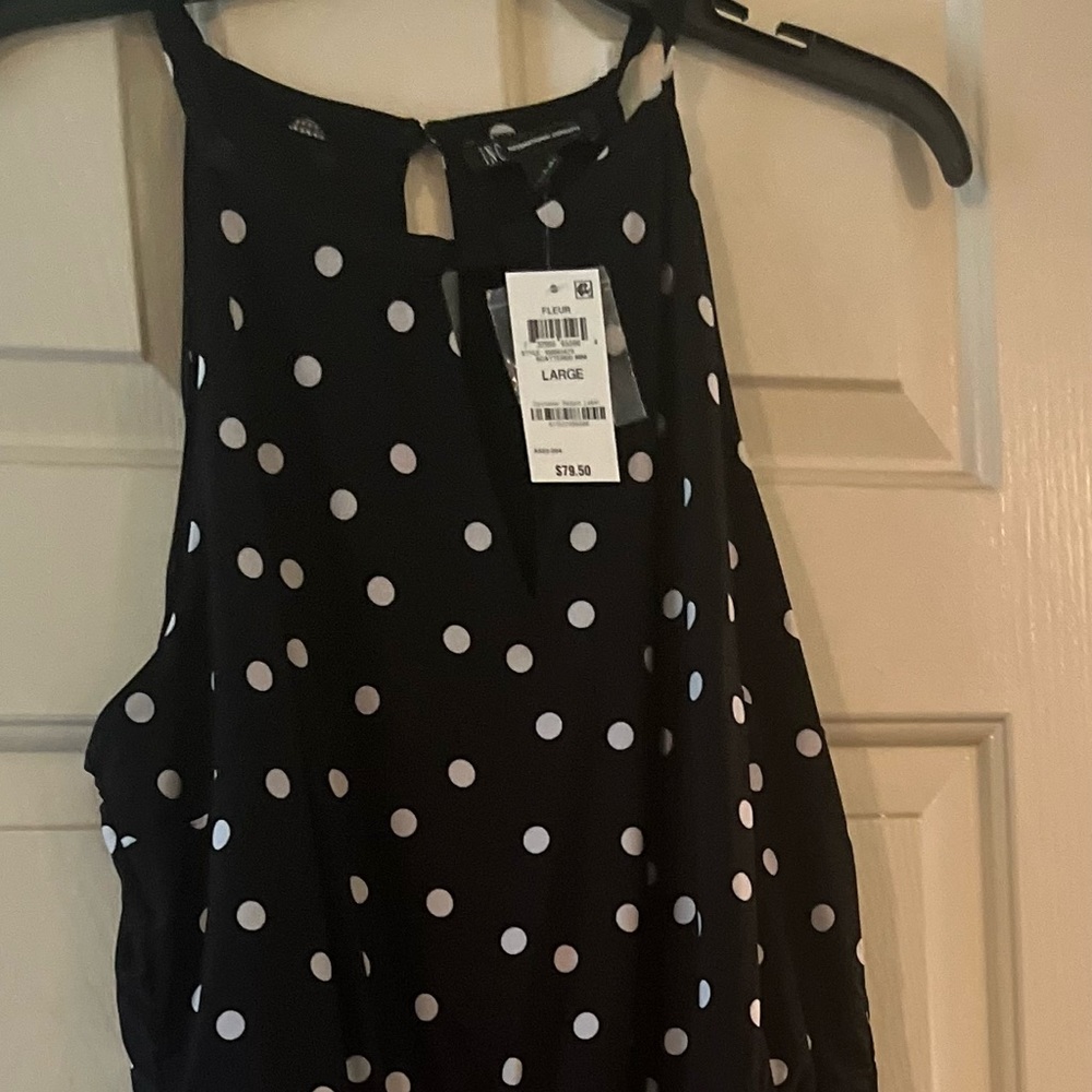 Black/white polka dot dress